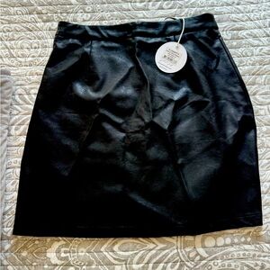 Never worn! Petal + Pup faux leather mini skirt